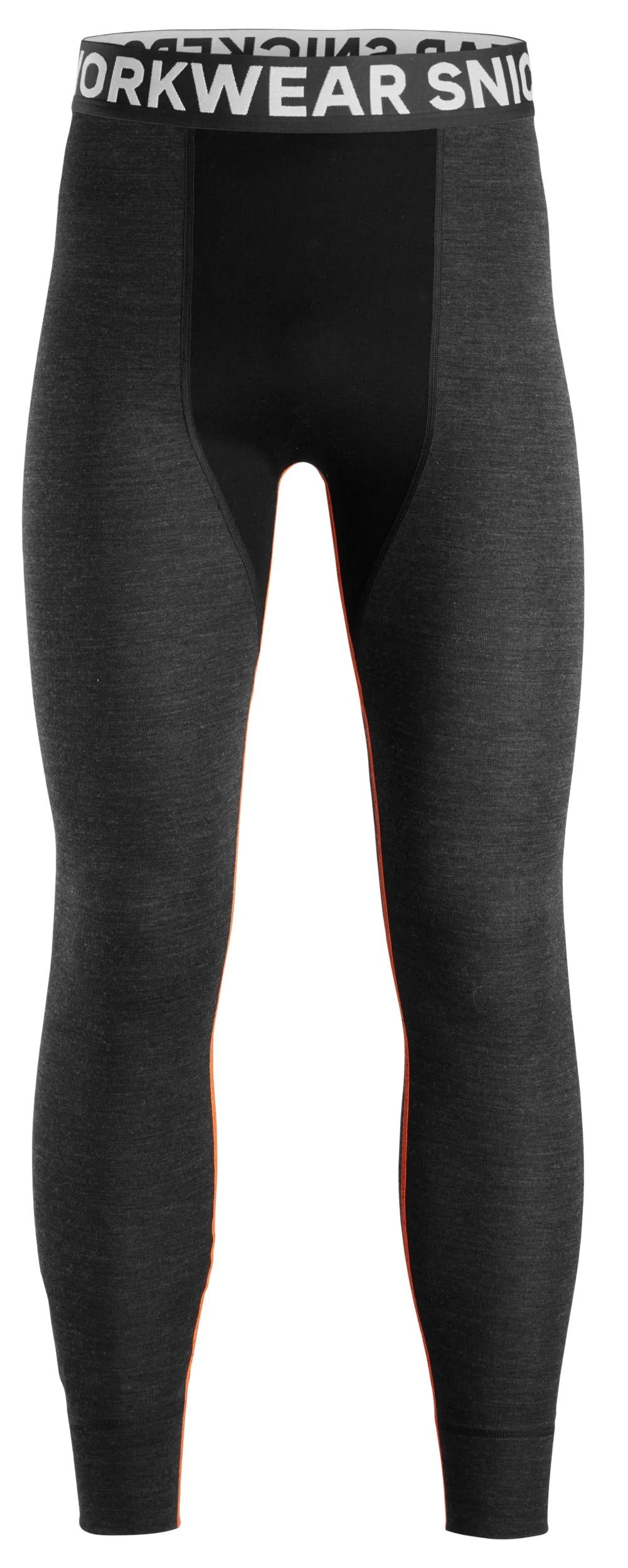 Merinovillaiset aluskerraston Stay Warm -housut - Anthracite Melange/Black