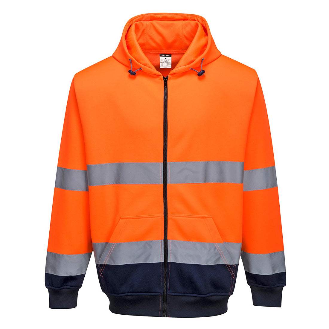 Hi-Vis kaksiväri vetoketjuhuppari-2