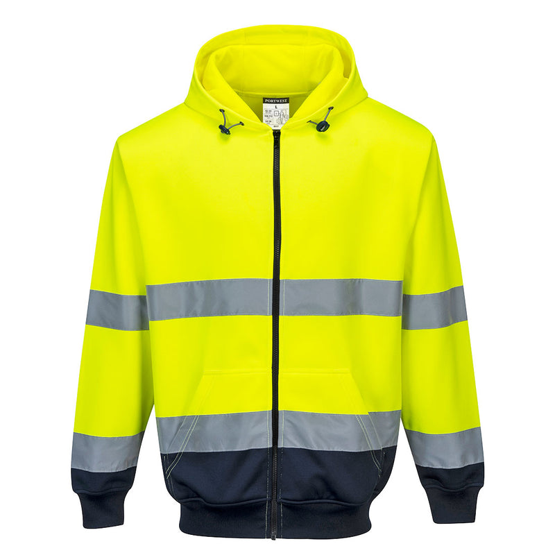 Hi-Vis kaksiväri vetoketjuhuppari