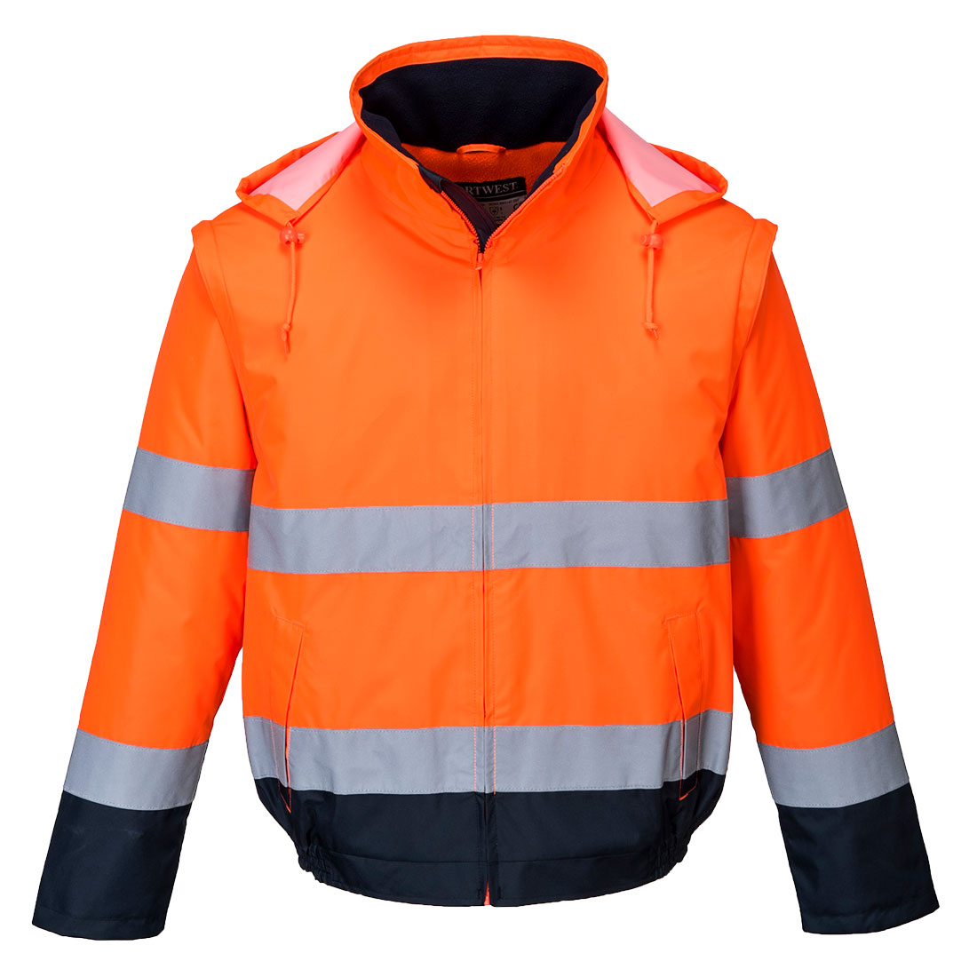 Hi-Vis kontrastiväri 2-in-1 Bomber-takki-2