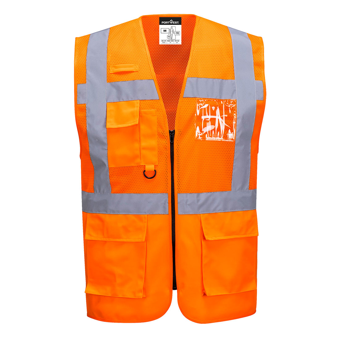 Madrid Hi-Vis osittain verkkokangas Esimiesliivi-2