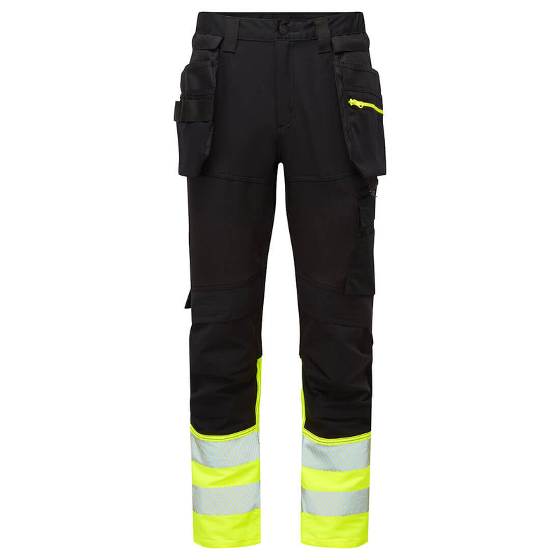 DX4 Hi-Vis 1-luokan Craft-housut irrotettavilla riipputaskuilla