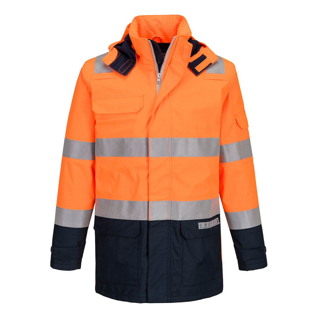 Bizflame Hi-Vis lämpövuorellinen ja sateenkestävä valokaarisuojattu takki-2