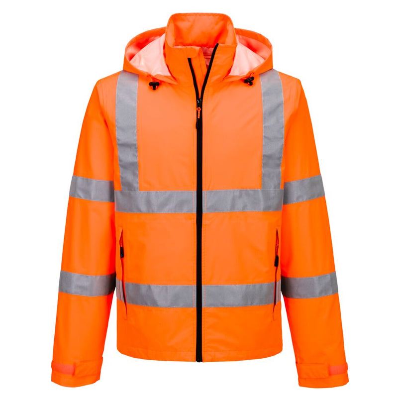 Hi-Vis kevyt pieneen tilaan pakattava takki-2