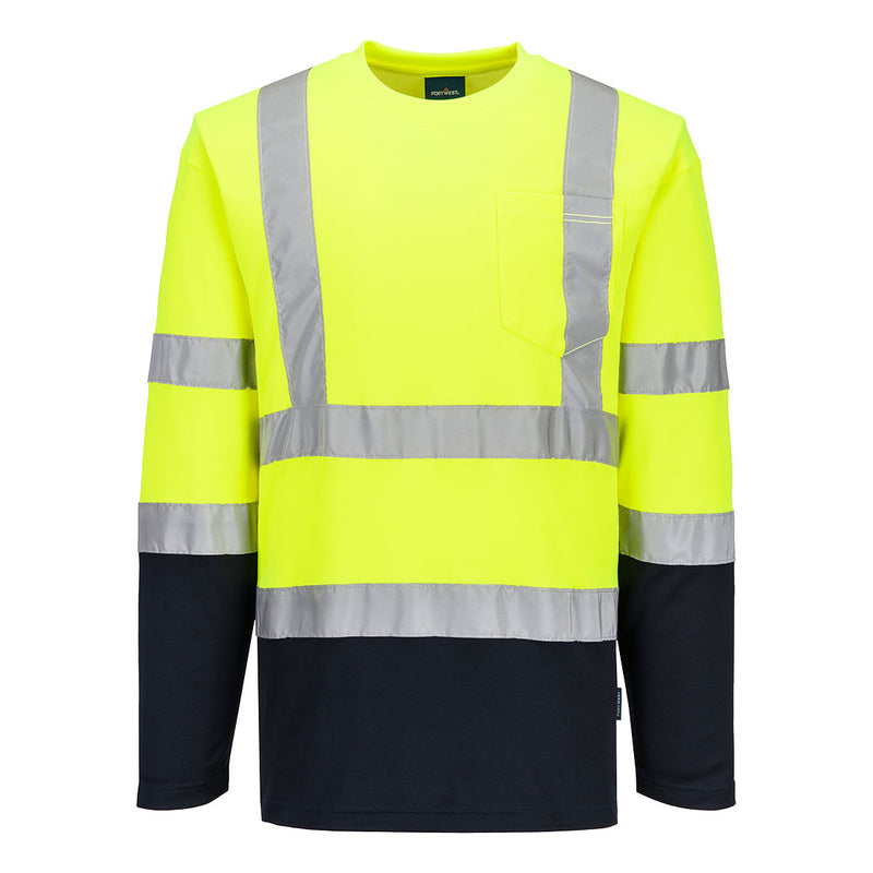 Pitkähihainen, kaksiväri Cotton Comfort t-paita