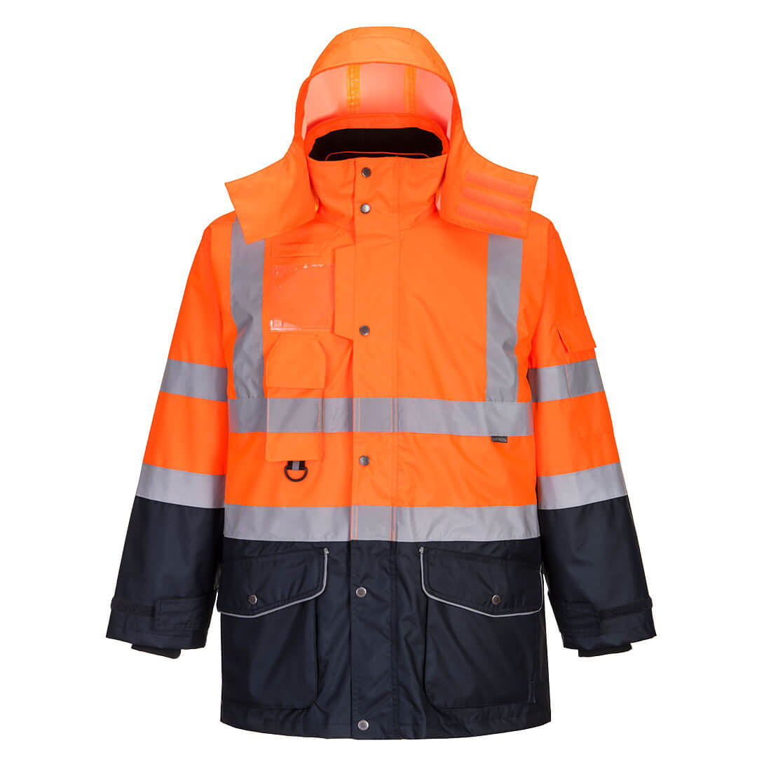 Hi-Vis 7-in-1 kaksiväri Traffic-Takki-2