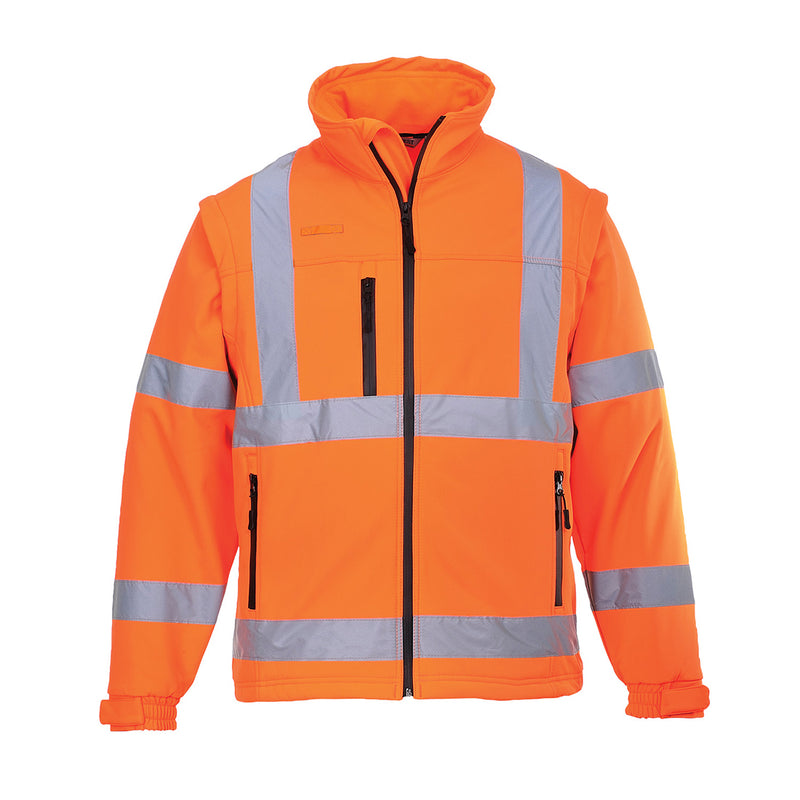 Irrotettavahihainen Hi-Vis Softshell takki (3L)-2