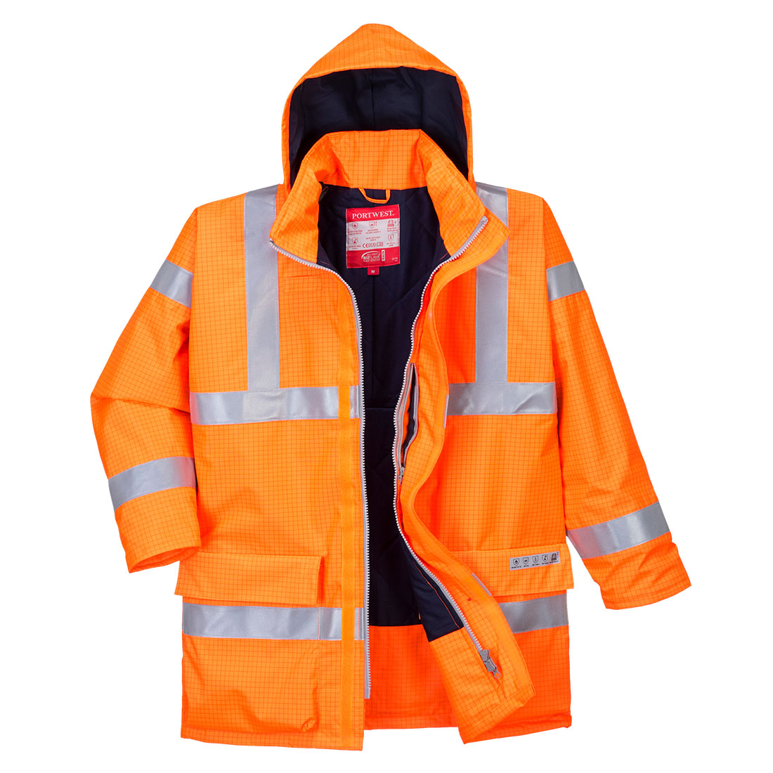 Bizflame Hi-Vis Antistaattinen FR-sadetakki.