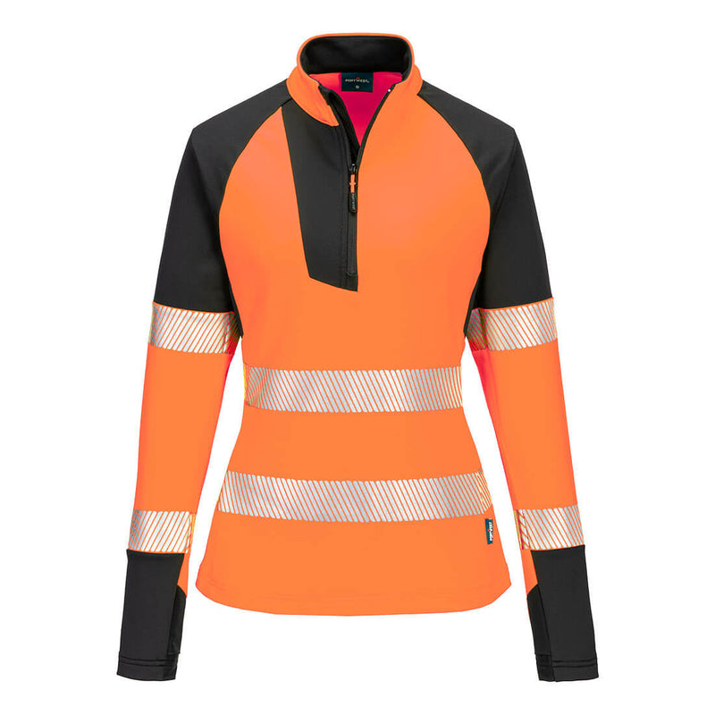 PW3 Hi-Vis Naisten 1/4-vetoketjullinen College-pusero-2